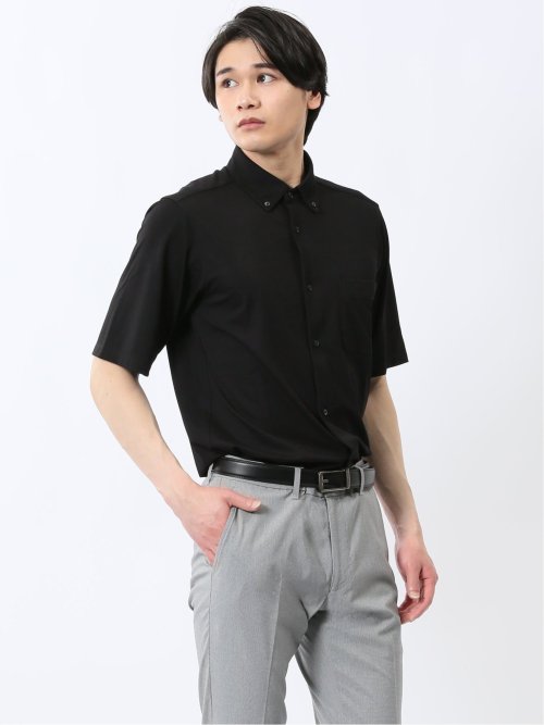ストレッチ ボタンダウン 半袖シャツ