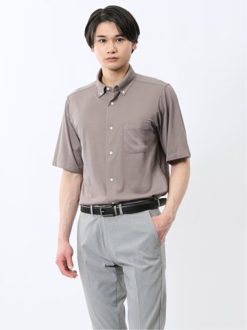 ストレッチ ボタンダウン 半袖シャツ