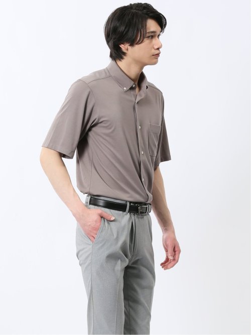ストレッチ ボタンダウン 半袖シャツ