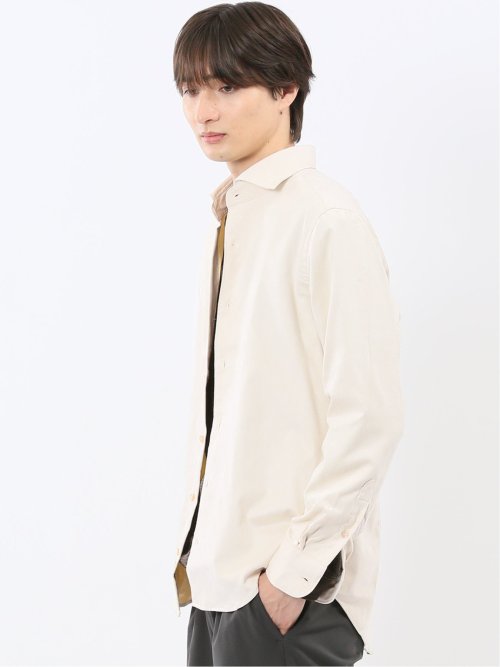 起毛 カッタウェイ長袖シャツ