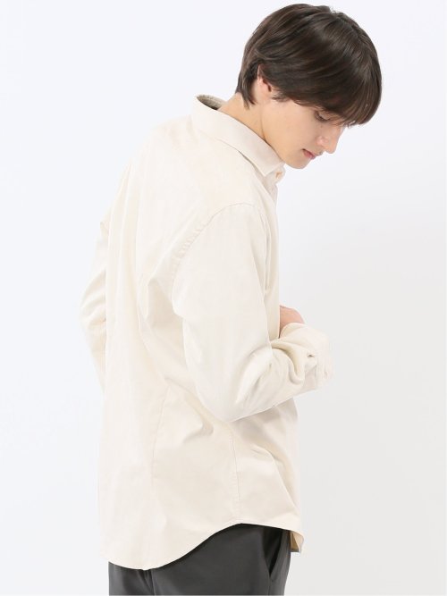 起毛 カッタウェイ長袖シャツ