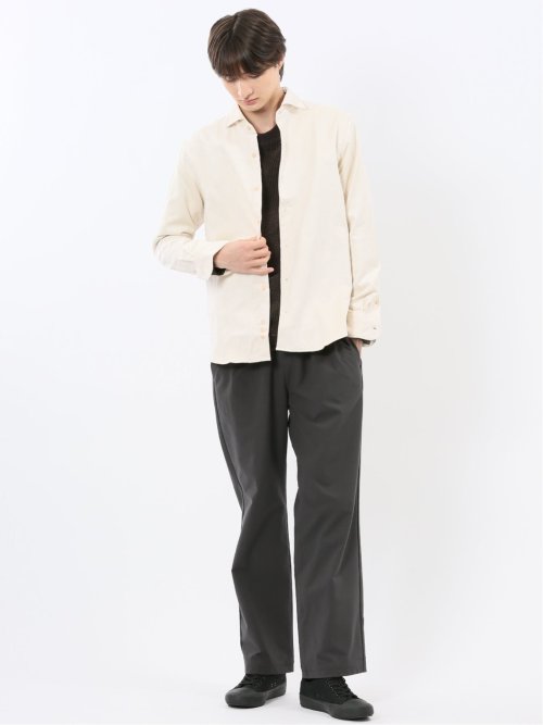 起毛 カッタウェイ長袖シャツ