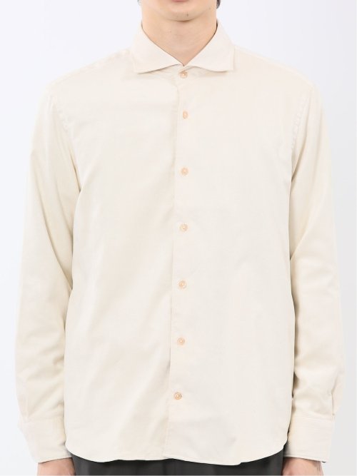 起毛 カッタウェイ長袖シャツ