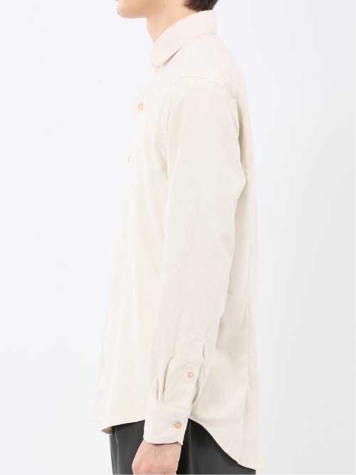 起毛 カッタウェイ長袖シャツ