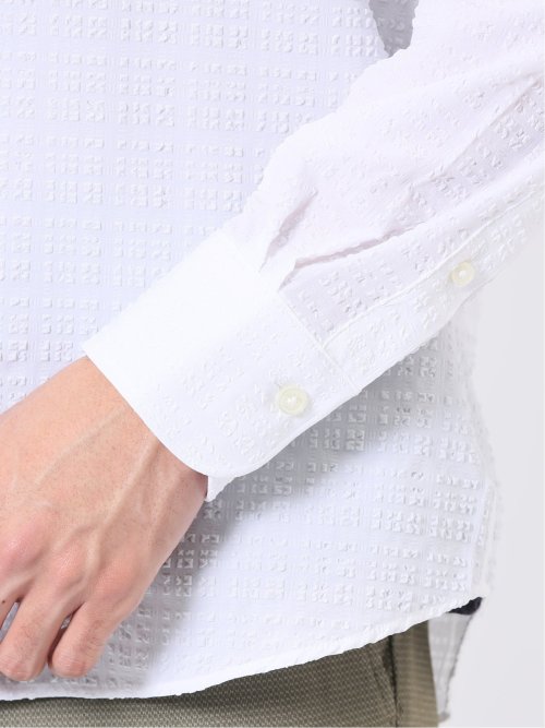 ストレッチ ブロックサッカー カッタウェイ 長袖 シャツ