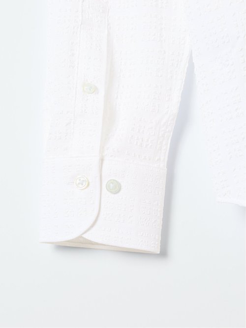 ストレッチ ブロックサッカー カッタウェイ 長袖 シャツ