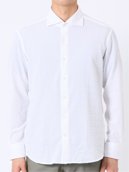 ストレッチ ブロックサッカー カッタウェイ 長袖 シャツ