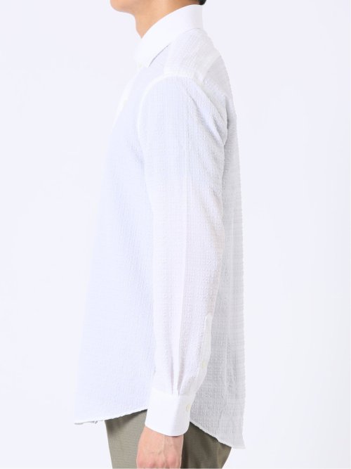 ストレッチ ブロックサッカー カッタウェイ 長袖 シャツ