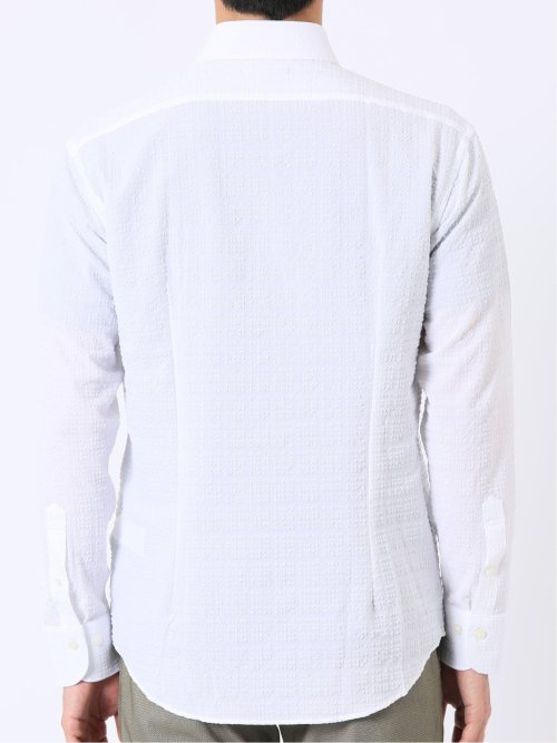 ストレッチ ブロックサッカー カッタウェイ 長袖 シャツ