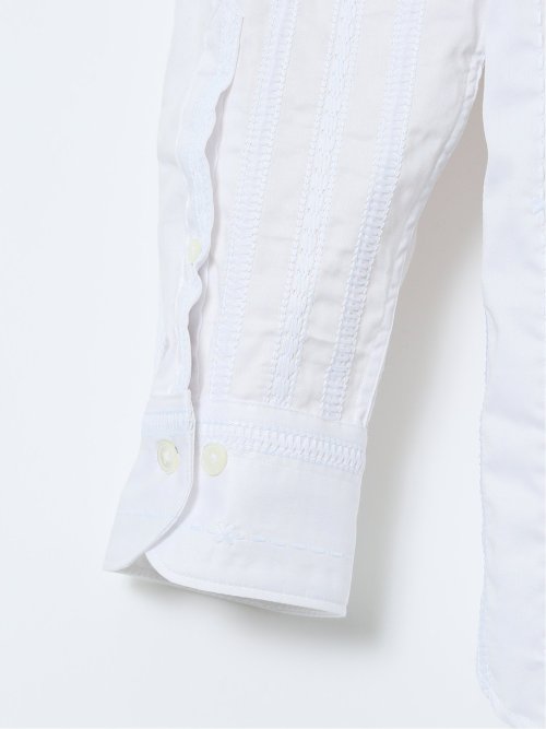 【大きいサイズ】ガリポリカミチェリア/GALLIPOLI camiceria 綿刺繍 カッタウェイ長袖シャツ