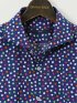 【大きいサイズ】ジーステージ/G-stage ストレッチ ドット柄 カッタウェイ 長袖 シャツ