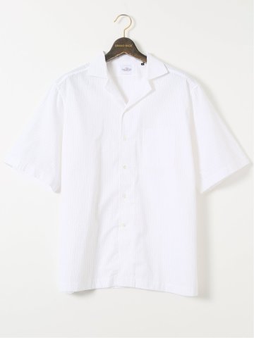 【大きいサイズ】ガリポリカミチェリア/GALLIPOLI camiceria パイルサッカー オープンカラー 半袖 シャツ