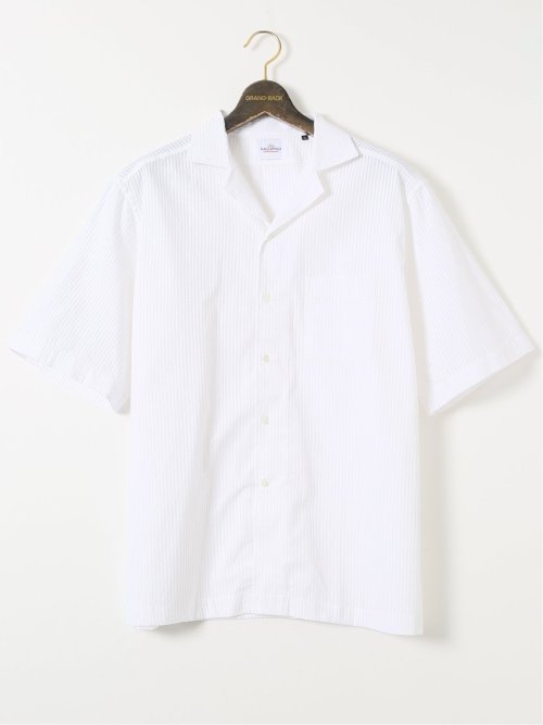 【大きいサイズ】ガリポリカミチェリア/GALLIPOLI camiceria パイルサッカー オープンカラー 半袖 シャツ