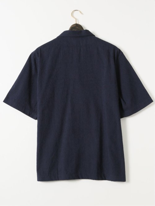 【大きいサイズ】ガリポリカミチェリア/GALLIPOLI camiceria パイルサッカー オープンカラー 半袖 シャツ