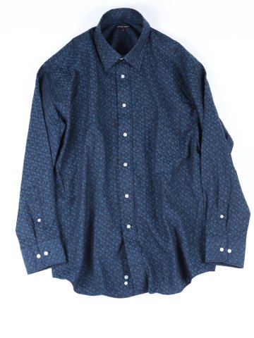 【大きいサイズ】グランバック/GRAND-BACK 綿ジャガード レギュラーカラー長袖シャツ