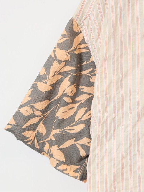 【大きいサイズ】カステルバジャック/CASTELBAJAC ストレッチ 異素材切替 半袖シャツ