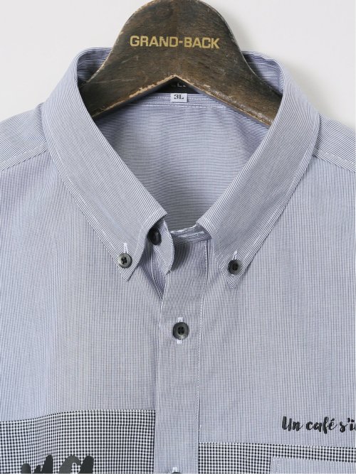 【大きいサイズ】カステルバジャック/CASTELBAJAC 綿100% ボタンダウン長袖シャツ