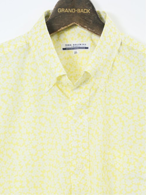 【大きいサイズ】CLASSIC THE BROWNS 日本製 綿100% ボタンダウン長袖シャツ