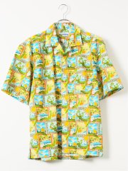 【大きいサイズ】CLASSIC THE BROWNS 日本製 綿 ブロード オープンカラー 半袖 シャツ