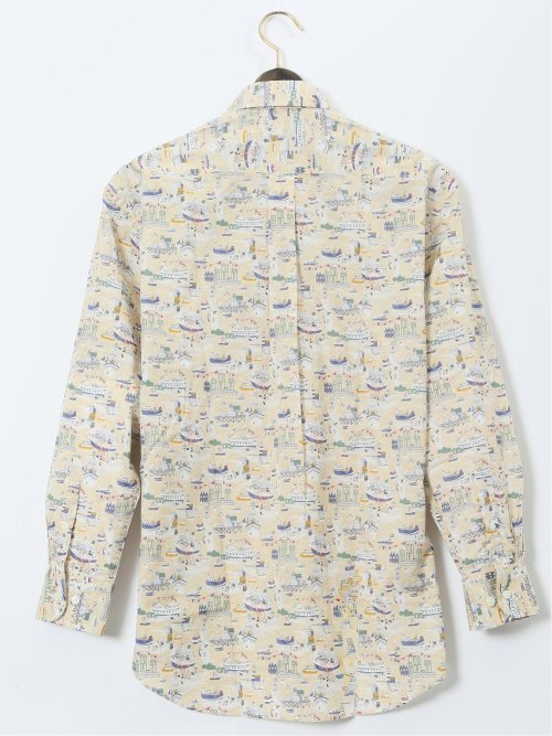 【大きいサイズ】CLASSIC THE BROWNS 日本製 綿ローン ボタンダウン長袖シャツ