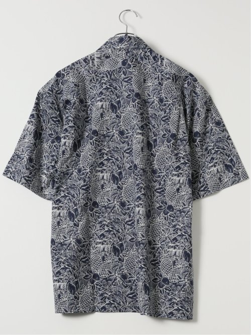 【大きいサイズ】CLASSIC THE BROWNS 日本製 綿 ストレッチ オープンカラー 半袖 シャツ