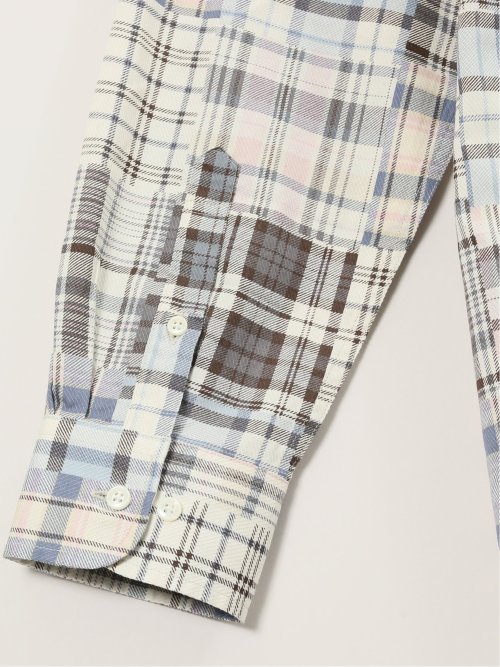 【大きいサイズ】CLASSIC THE BROWNS 日本製 綿100% ボタンダウン長袖シャツ