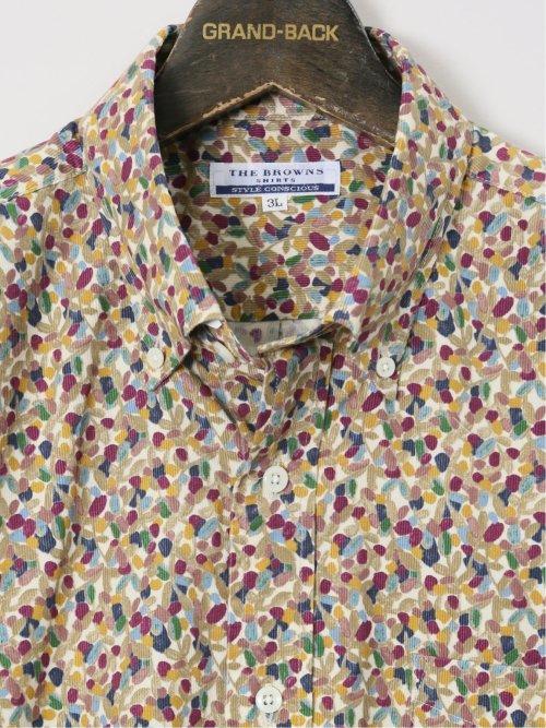 【大きいサイズ】CLASSIC THE BROWNS 日本製 綿100% ボタンダウン長袖シャツ