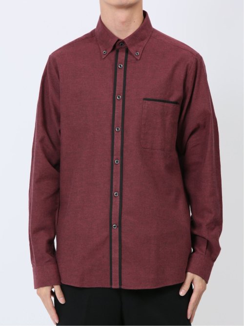 フランネルツイル ボタンダウン長袖シャツ