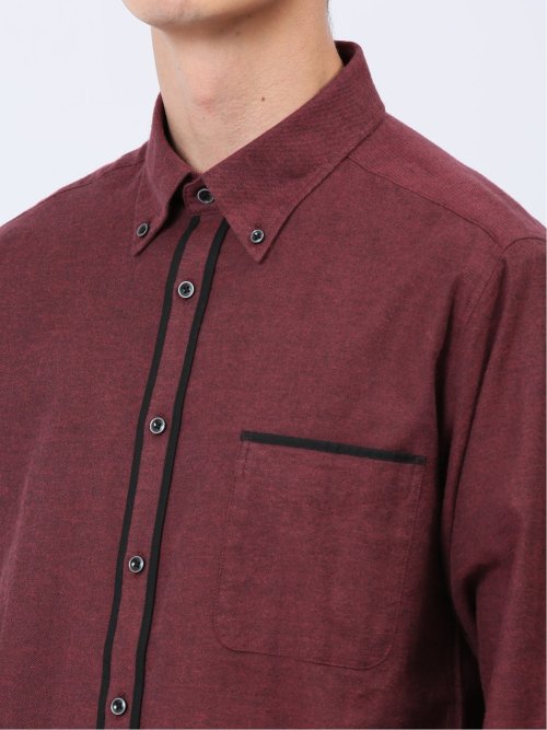 フランネルツイル ボタンダウン長袖シャツ