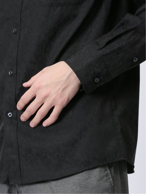 ペイズリードビー スタンドカラー長袖シャツ