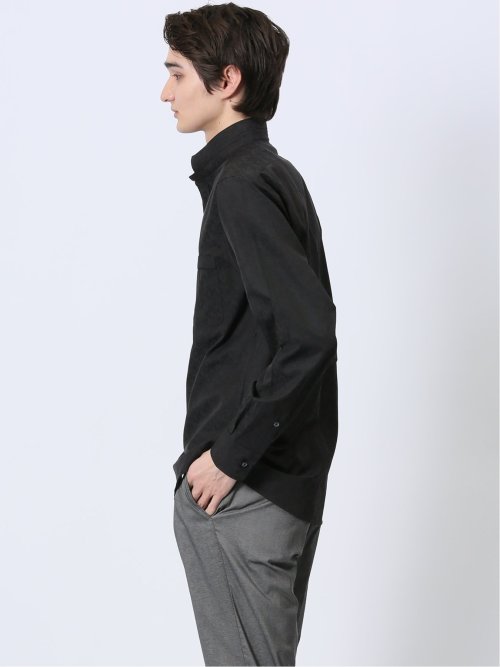 ペイズリードビー スタンドカラー長袖シャツ