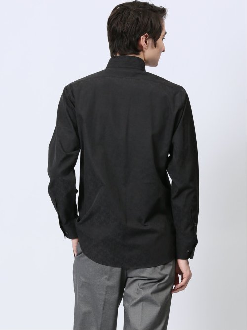 ペイズリードビー スタンドカラー長袖シャツ