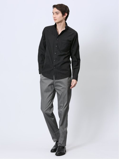 ペイズリードビー スタンドカラー長袖シャツ