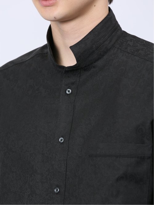 ペイズリードビー スタンドカラー長袖シャツ