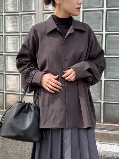 ドロー/DRAW ストレッチ ビックシルエット 長袖シャツ （ユニセックス）