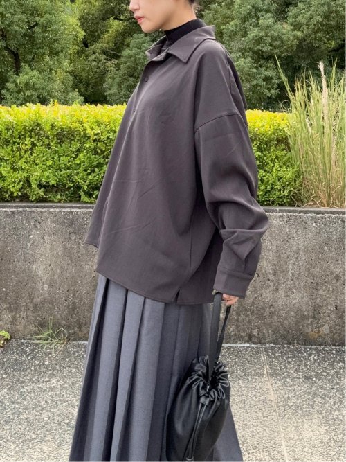 ドロー/DRAW ストレッチ ビックシルエット 長袖シャツ （ユニセックス）