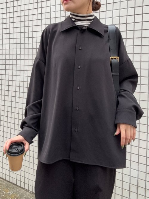 ドロー/DRAW ストレッチ ビックシルエット 長袖シャツ （ユニセックス）