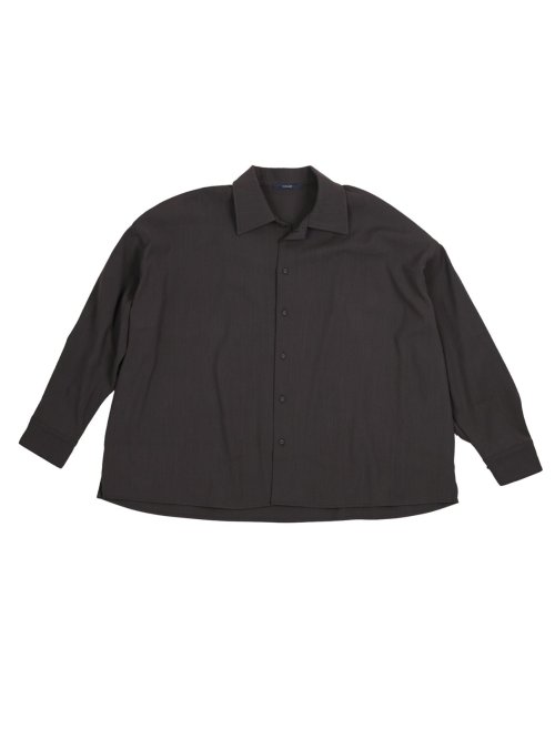 ドロー/DRAW ストレッチ ビックシルエット 長袖シャツ （ユニセックス）