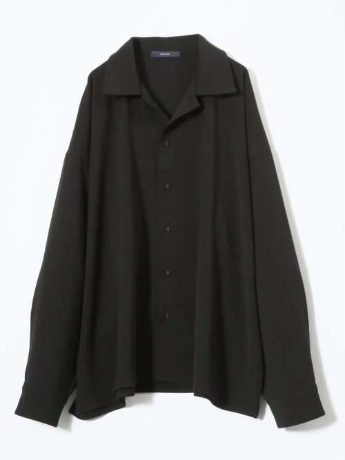 ビッグシルエット 長袖シャツ 黒