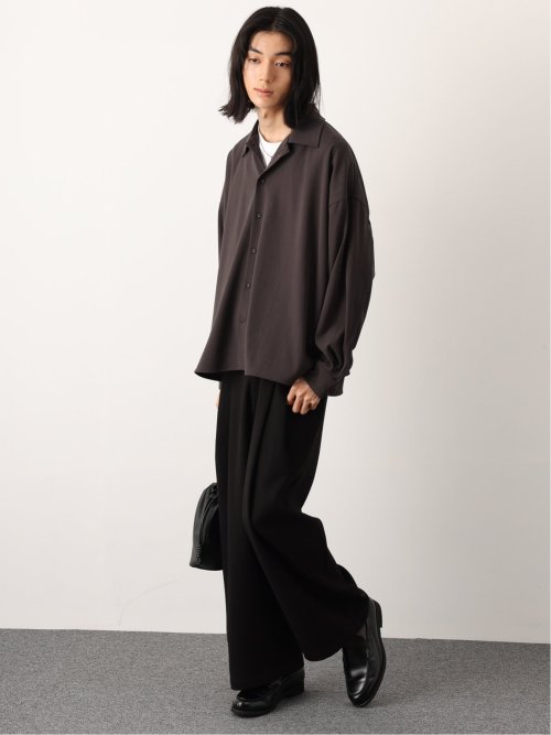 ドロー/DRAW ストレッチ ビックシルエット 長袖シャツ （ユニセックス）