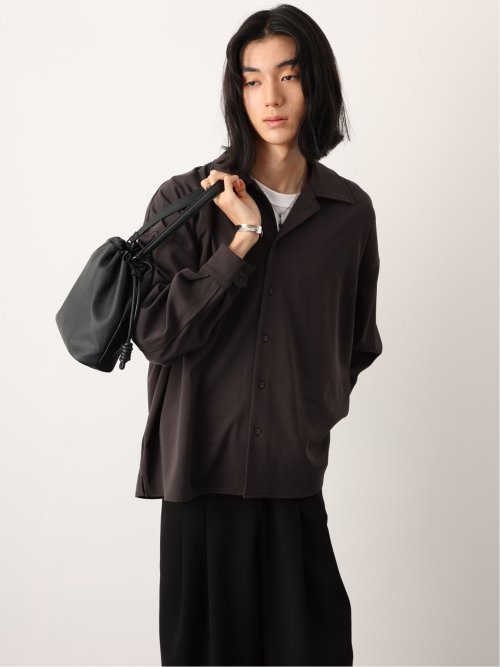 ドロー/DRAW ストレッチ ビックシルエット 長袖シャツ （ユニセックス）