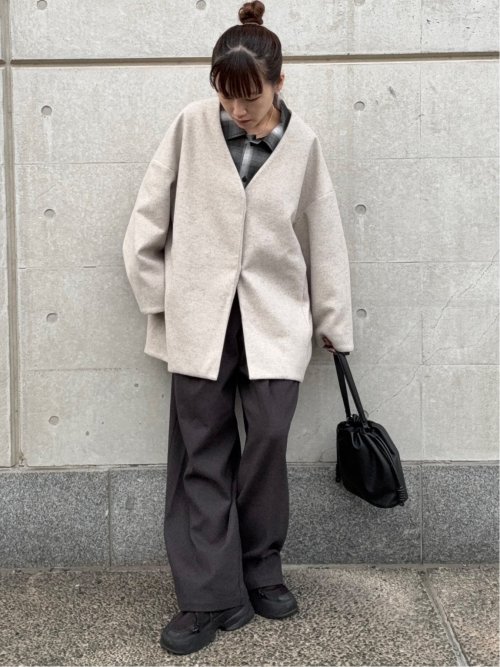 ドロー/DRAW ストレッチ ビックシルエット 長袖シャツ （ユニセックス）