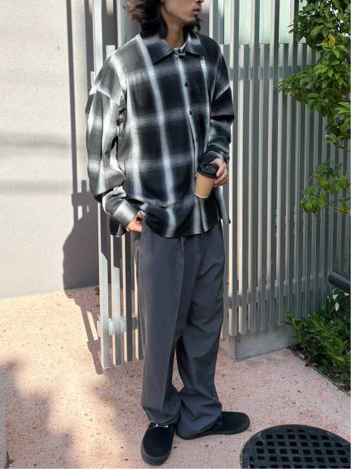 ドロー/DRAW ストレッチ ビックシルエット 長袖シャツ （ユニセックス）