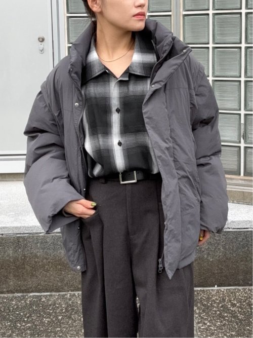 ドロー/DRAW ストレッチ ビックシルエット 長袖シャツ （ユニセックス）