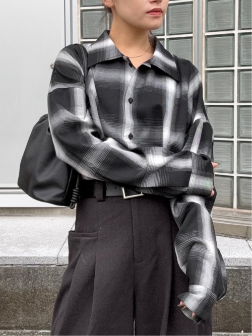 ドロー/DRAW ストレッチ ビックシルエット 長袖シャツ （ユニセックス）