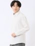 シャツ 長袖 メンズ 綿混 レギュラーカラー ややゆったり カラー ネップ