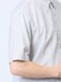 エンボスフラワープリント レギュラーカラー半袖シャツ