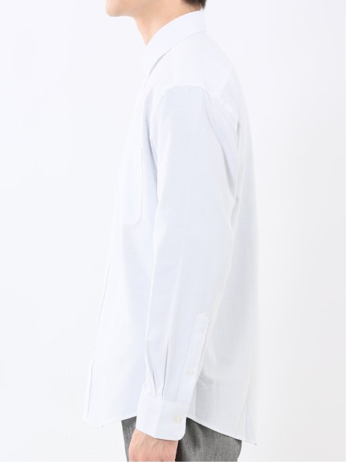 綿混オックス ボタンダウン 長袖シャツ