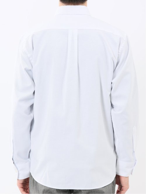 綿混オックス ボタンダウン 長袖シャツ