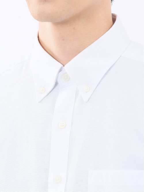 綿混オックス ボタンダウン 長袖シャツ